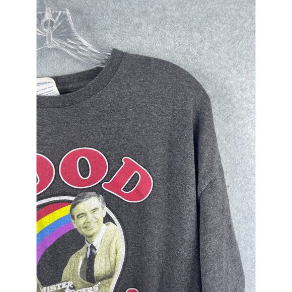 Mister Roger Good Vibes Shirt Size XL Gray Short Sleeve 80s TV Retro Tee - Picture 3 of 8